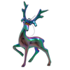 CHRISTMAS TREE DECORATION ELK WITH PETROL EFFECT 10 x 15 CM