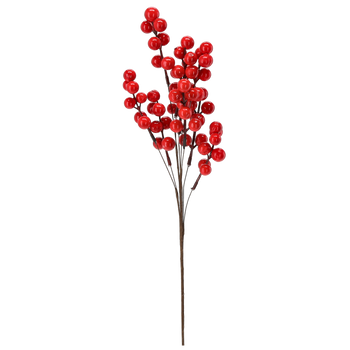 CHRISTMAS DECORATION - DECORATIVE BRANCH WITH MOUNTAIN ASH 50 CM