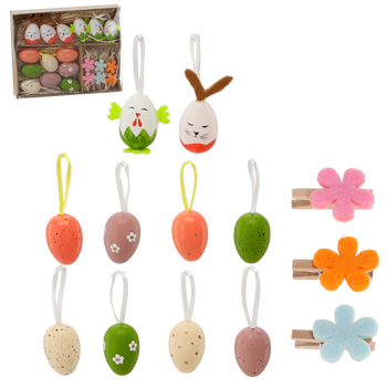 SET OF 20 EASTER DECORATIONS