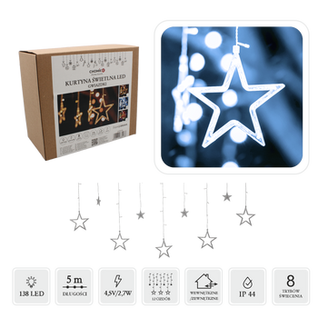 LED STAR LIGHTS 138L COLD WHITE