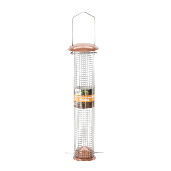 BIRD FEEDER FOR SEEDS - COPPER 9 X 39 CM