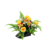 BUNCH CH-31 (WIDTH 55 CM, HEIGHT 40 CM) ROSES WITH LILY MIX COLOR