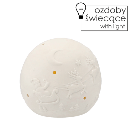 FIGURKA ŚWIĄTECZNA KULA MATOWA LED 11 X 11 X 9,8 CM opak=1szt *3416