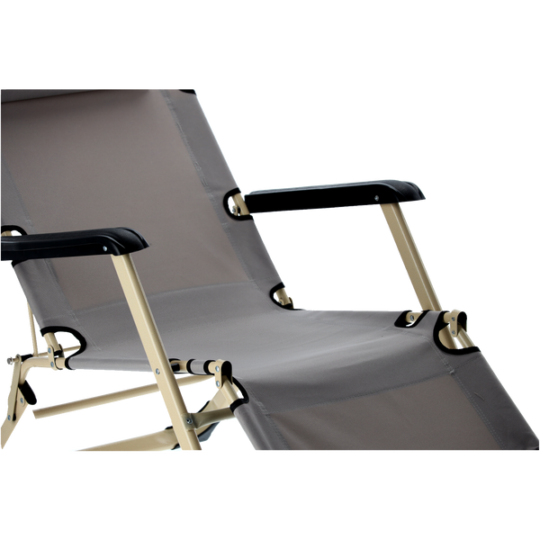 Skládací zahradní křeslo s polštářem šedé *6889