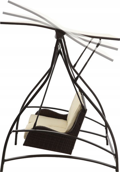 GARDEN SWING MADE OF TECHNORATTAN 166 X 130 X 170 CM BROWN PREMIUM