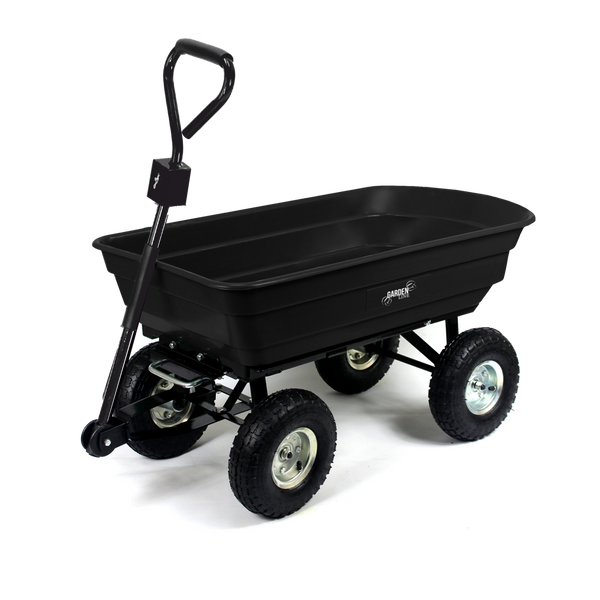 WÓZEK OGRODOWY DWUFUNKCYJNY CZARNY*0078