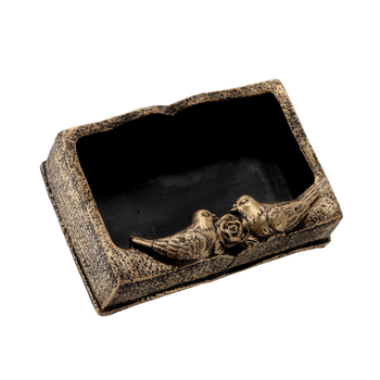BOOK CEMENT POT - GOLD 24 X 16 X 8,5 CM
