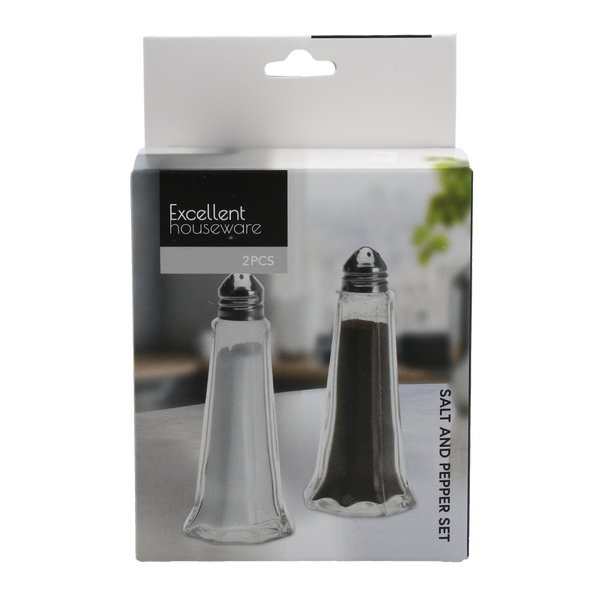 GLASS SET SALT/PEPPER
