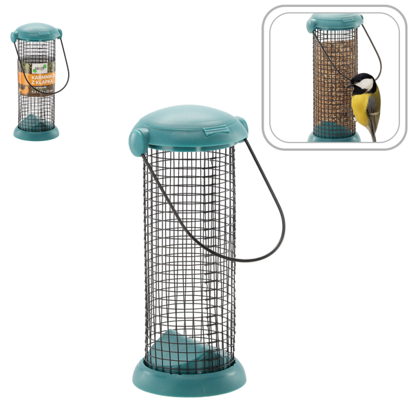 BIRD FEEDER FOR PEANUTS WITH LID 9.3 X 8.3 X 21 CM