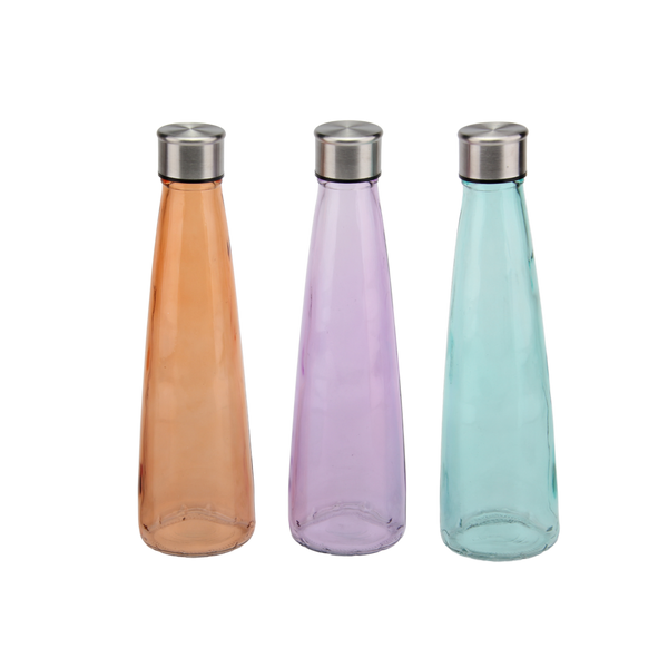 BOTTLE 500 ML WITH SCREW CAP MIX COLORS