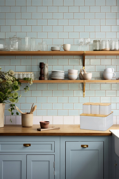 CHLEBAK SABIO - EMALIOWANY Z POKRYWĄ BAMBUSOWĄ 35 x 23 x 18,5 CM BIAŁY + 3 POJEMNIKI 11,5 X 11,5 X 12 CM *8848