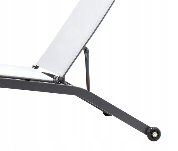 ZAHRADNÍ LEŽADLO 195x63x90cm ŠEDÉ *0860