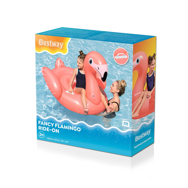 Bestway 54" x 42"/1.38m x 1.07m Fancy Flamingo Ride-On