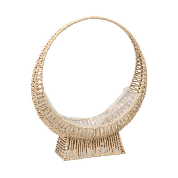 VAS NATURAL ROTUND 45 X 12 X 50 CM PE STAND *9179