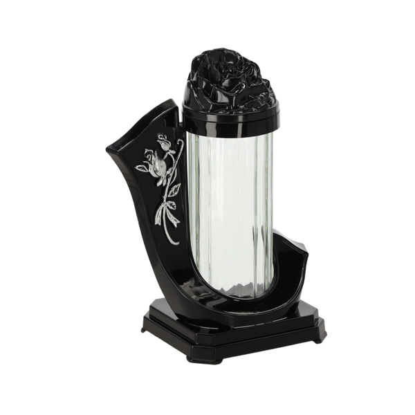 LANTERN 26CM ZGM FUNDĂ ROSE NEGRU ARGINTIU/INTOARCERE=6BUC*7920