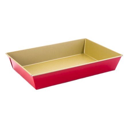 PEČIACICH FORMÁ 28X23,5X6CM S OCHRANNOU VRSTVOU NON-STICK ZLATO ČERVENÁ *3511*
