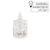 LAMPION LED - ŚWIECZKA BIAŁA 7,5 x 13,7 CM *1808