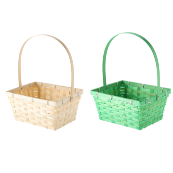EASTER BASKET WITH MOVABLE HANDLE 23 x 18,5 x 11,5 CM MIX 2 COLORS