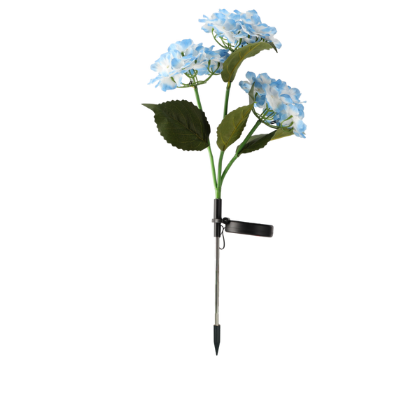 SOLÁRNÍ LAMPA H 68 CM HORTENZIE 3 LED ZIMNÍ BÍLÁ MIX OBAROPISU=12ks *4699