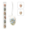 SET OF 6 EASTER EGGS 6 CM WITH FLOWERS MIX DESIGNS TUBE
