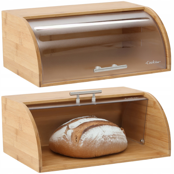 CHLEBAK NIGELLA - BAMBUSOWY Z POKRYWĄ Z TWORZYWA SZTUCZNEGO 41 x 28 x 17 CM