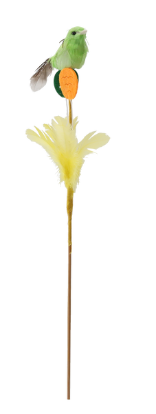 ORNAMENT DE PAȘTE PE CÂrlig - PISICĂ ÎN PENE 30 CM MIX 2 CULORI ambalaj=12 buc *9564