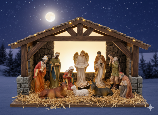 KPL. FIGUR BOŻONARODZENIOWYCH 11 EL. 70 CM MASA ŻYWICZNA *3353