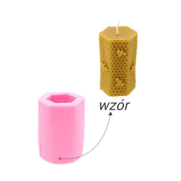 SILICONE MOULD FOR HONEYCOMB CANDLES WITH BEE