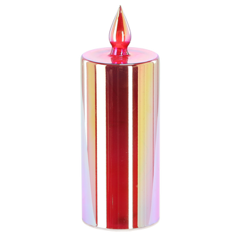 LED LAMPIÓN - ČERVENÁ SVIEČKA 8.9 x 25 CM *1792