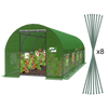 Garden Poly Tunnel 5-Segment Green 8 x 3 x 2 M