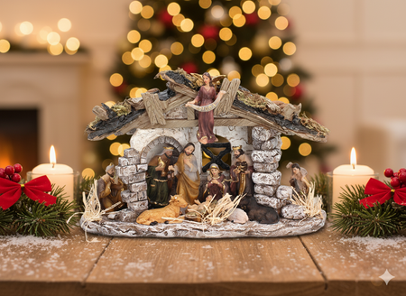 CHRISTMAS NATIVITY SCENE LED 30 x 11 x 19 CM