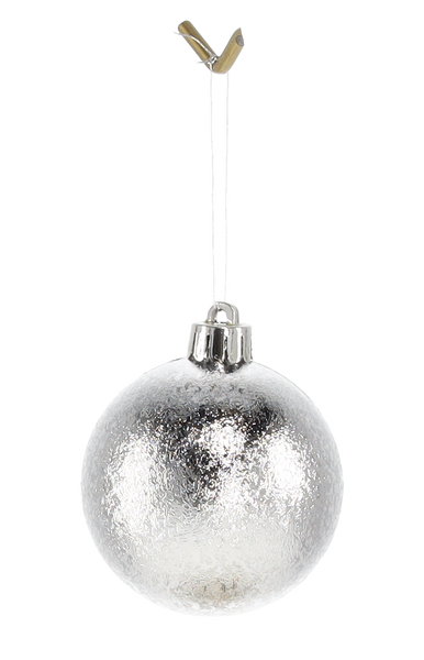 SET OF 24 BAUBLES 6 CM RED/GOLD/SILVER