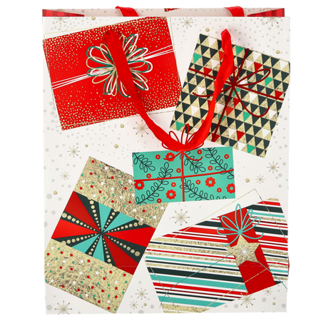CHRISTMAS GIFT BAG PINK 26 x 32 x 10 CM