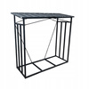 STOJAK METALOWY Z DASZKIEM NA DREWNO OPAŁOWE 185 cm x 70 cm x 185 cm *6332