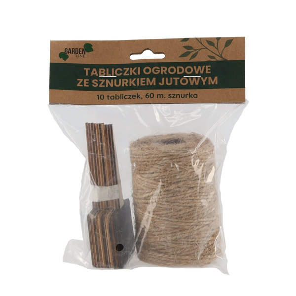 60M JUTE YARN +10 PC PLANT MAKERS 6 CM