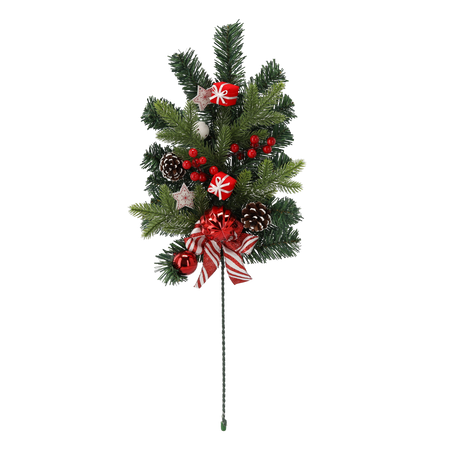 VÁNOČNÁ DEKORÁCIA - OBLAČKA 60 CM BIELO-ČERVENÁ *2675