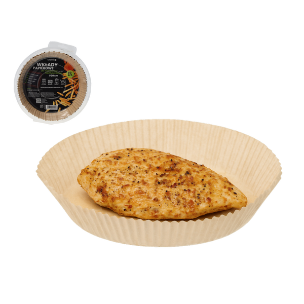 Set de 50 de cartușe pentru fryer fără ulei hârtie rotundă 20 x 4,5 cm *2558