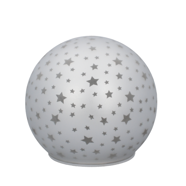 GLASS BAUBLE - WHITE CHRISTMAS TREE 12 x 11 CM