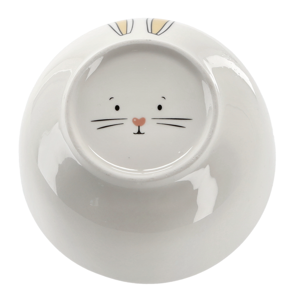 MISECZKA PORCELANOVÁ 480 ML UŠI ZAJÍCE S HUBOU NA DNĚ balení=6ks *7864