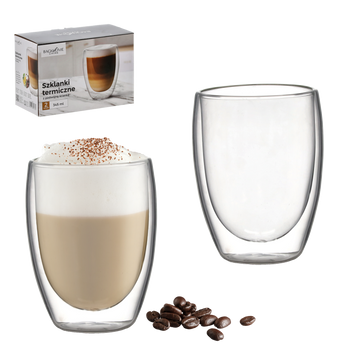 SET DE 2 CĂNI TERMICE CU PERETE DUBLU 345 ML *9760