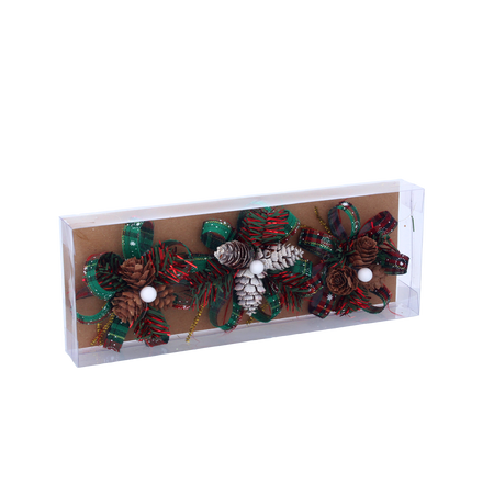 KPL. 3 DECORAȚII CRĂCIUNULUI - CONUS 10 CM MIX 2 MODELE *6028