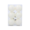 KPL. 6 BOMBONE DE CRĂCIUN 6 CM ALB *2815