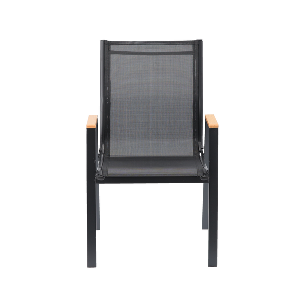 STALOWE KRZESŁO OGRODOWE POLYWOOD 61 x 56 x 90 CM CZARNE