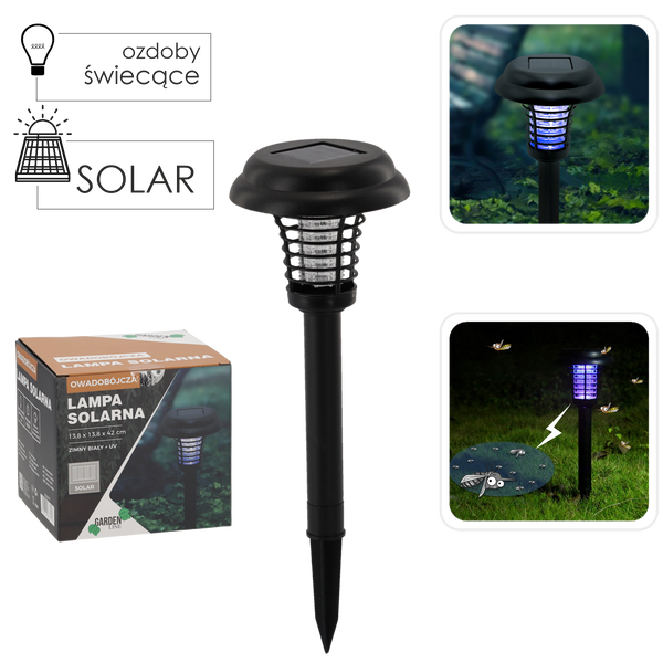 SOLAR PEST KILLER LED 13,8 x 13,8 x 42 CM