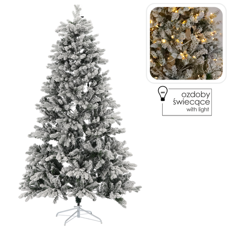 UMELÝ STROMček 210 CM - SNEŽENÝ LED *9049