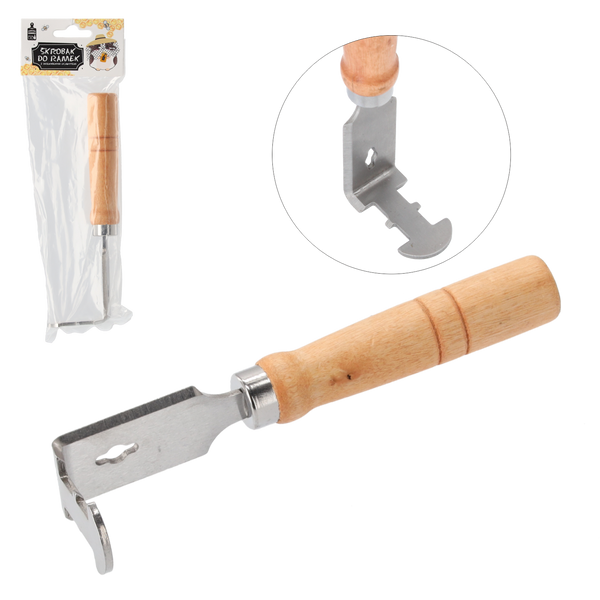 SCRAPER FOR FRAMES WITH WOODEN HANDLE pack=6pcs