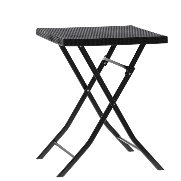 ZESTAW MEBLI BALKONOWYCH SKŁADANYCH (STOLIK + 2 KRZESŁA) ANTRACYT *9930