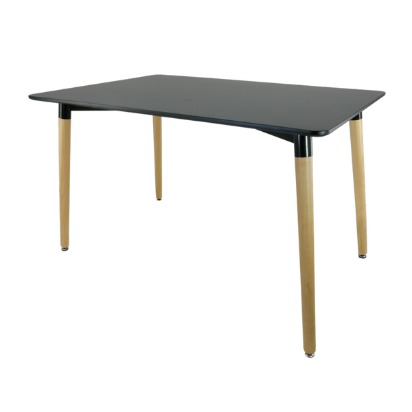 OBDLŽNÍKOVÝ STÔL 120 x 80 x 74 cm - ČIERNY *1149