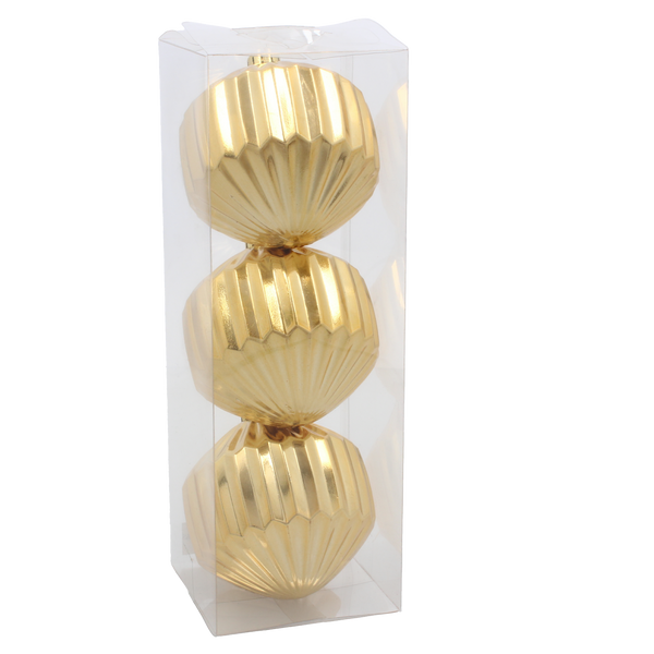 KPL. 3 BOMBEK 8 CM CZERWONY / ZŁOTY / SREBRNY *3818