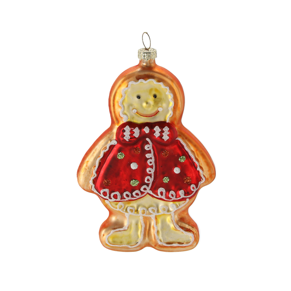GLASS ORNAMENT - GINGERBREAD MAN 7,8 X 2,4 X 11,7 CM